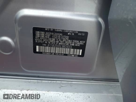 2020 Subaru WRX STI with VIN JF1VA2E65L9803033, listed as a Copart auction lot 70590655 with 56,802 mi miles and Salvage title. Bid and sale history available at DreamBid. Image 13.