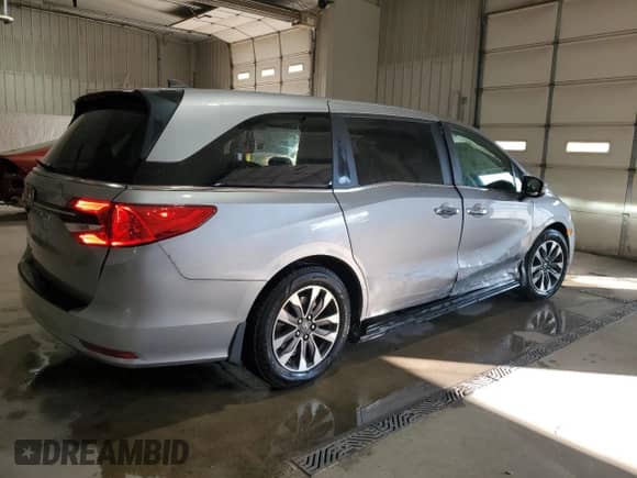 2022 Honda Odyssey EX-L с VIN 5FNRL6H76NB045293, выставлен на аукционе Copart как лот 80145245 с пробегом 52 100 миль миль и Списание • Salvage title. История ставок и продаж доступна на DreamBid. Изображение 3.