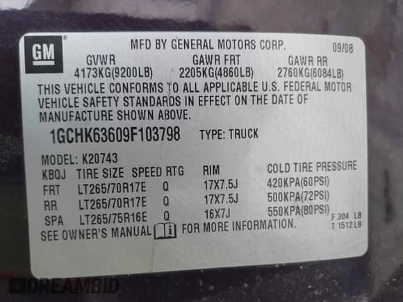 2009 Chevrolet Silverado 2500HD LTZ z VIN 1GCHK63609F103798, wystawiony jako IAAI lot #43474275 z przebiegiem 243 330 mil mil oraz . Historia ofert i sprzedaży dostępna na DreamBid. Obrazek 9.