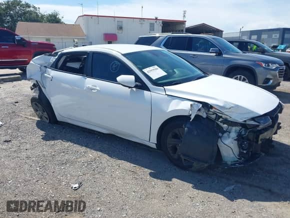 2021 Hyundai Elantra Blue with VIN KMHLM4AJ1MU010062, listed as a IAAI auction lot 42959580 with 85,572 mi miles and . Bid and sale history available at DreamBid. Image 1.