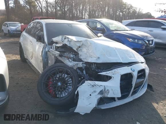 2024 BMW M3 Competition xDrive with VIN WBS43AY01RFS56024, listed as a IAAI auction lot 41339517 with 8,182 mi miles and . Bid and sale history available at DreamBid. Image 6.