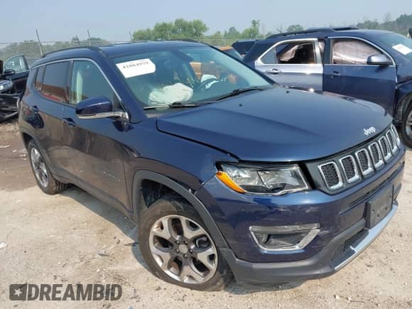 2019 Jeep Compass Limited с VIN 3C4NJDCB7KT639585, выставлен на аукционе IAAI как лот 42884979 с пробегом 130 956 миль миль и . История ставок и продаж доступна на DreamBid. Изображение 1.