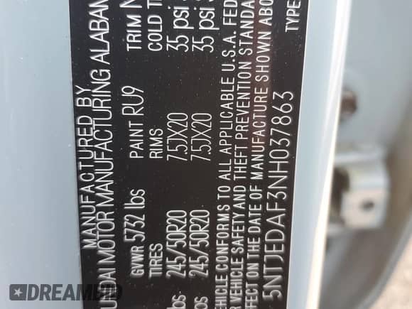 2022 Hyundai Santa Cruz Limited с VIN 5NTJEDAF3NH037863, выставлен на аукционе Copart как лот 70560035 с пробегом 42 483 миль миль и На запчасти • Non repairable. История ставок и продаж доступна на DreamBid. Изображение 13.