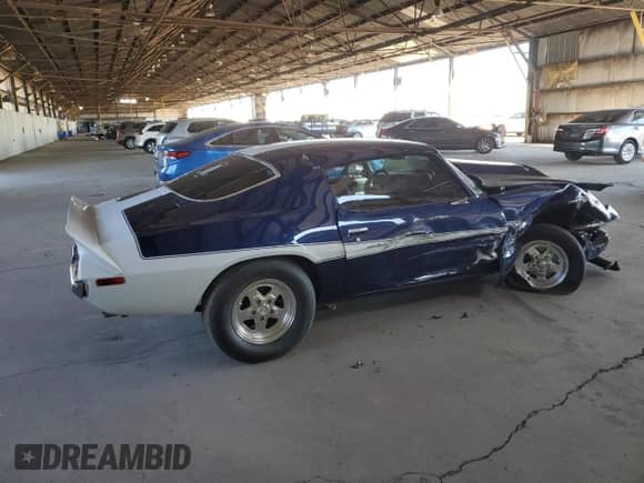 1973 Chevrolet Camaro с VIN 1S87H3N101370, выставлен на аукционе Copart как лот 36907804 с пробегом Не указан миль и Списание • Salvage title. История ставок и продаж доступна на DreamBid. Изображение 3.