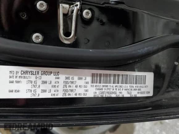 2013 Ram 1500 с VIN 1C6RR7LP0DS694561, выставлен на аукционе Copart как лот 53575525 с пробегом 139 810 миль миль и Списание • Salvage title. История ставок и продаж доступна на DreamBid. Изображение 12.