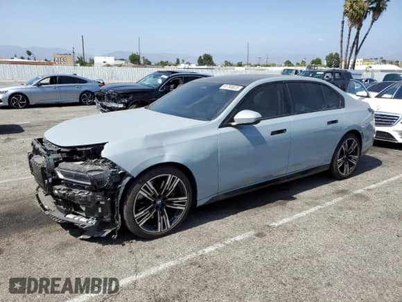 2023 BMW 7 Series 740i with VIN WBA23EH01PCL79436, listed as a Copart auction lot 61793025 with 4,781 mi miles and Salvage title. Bid and sale history available at DreamBid. Image 1.
