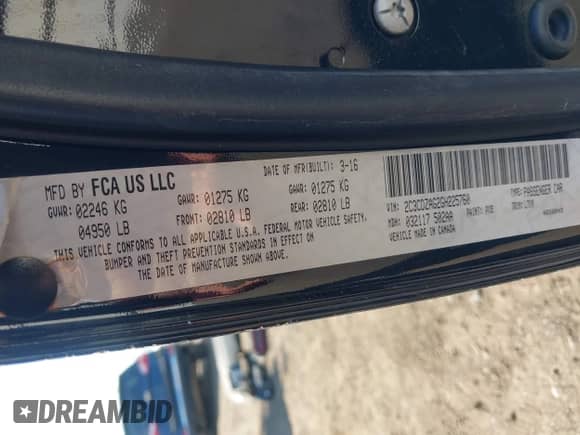 2016 Dodge Challenger SXT z VIN 2C3CDZAG2GH225760, wystawiony jako IAAI lot #43267245 z przebiegiem 144 583 mil mil oraz . Historia ofert i sprzedaży dostępna na DreamBid. Obrazek 9.