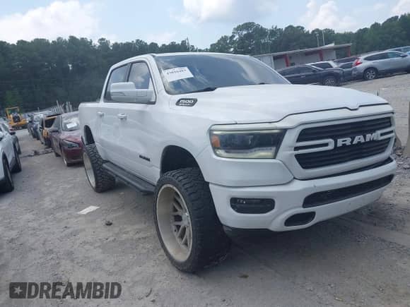 2019 Ram 1500 Big Horn with VIN 1C6RREFT0KN514083, listed as a IAAI auction lot 43016483 with 53,702 mi miles and . Bid and sale history available at DreamBid. Image 1.