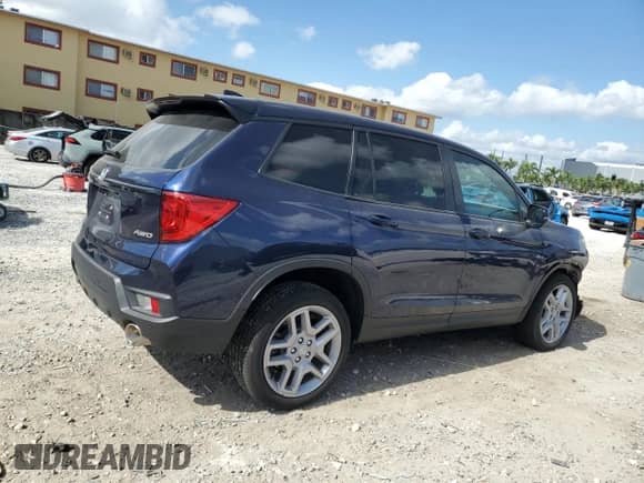 2025 Honda Passport EX-L z VIN 5FNYF8H53SB000028, wystawiony jako Copart lot #57363325 z przebiegiem 10 232 mil mil oraz Nie do naprawy • Non repairable. Historia ofert i sprzedaży dostępna na DreamBid. Obrazek 3.