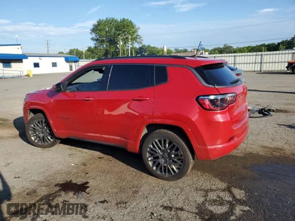 2022 Jeep Compass (RED) Edition with VIN 3C4NJDCB6NT177329, listed as a Copart auction lot 67070815 with 44,327 mi miles and Salvage title. Bid and sale history available at DreamBid. Image 2.