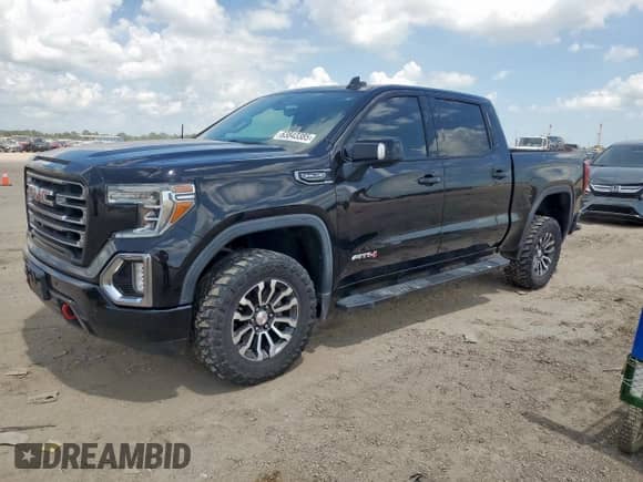 2019 GMC Sierra 1500 AT4 with VIN 1GTP9EED4KZ211424, listed as a Copart auction lot 63843385 with 56,118 mi miles and Clean title. Bid and sale history available at DreamBid. Image 1.
