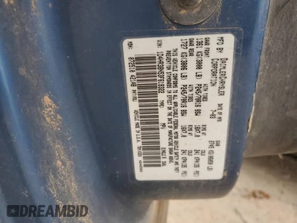 2003 Dodge Durango Sport with VIN 1D4HR38N53F619322, listed as a Copart auction lot 84671004 with 167,511 mi miles and Salvage title. Bid and sale history available at DreamBid. Image 13.