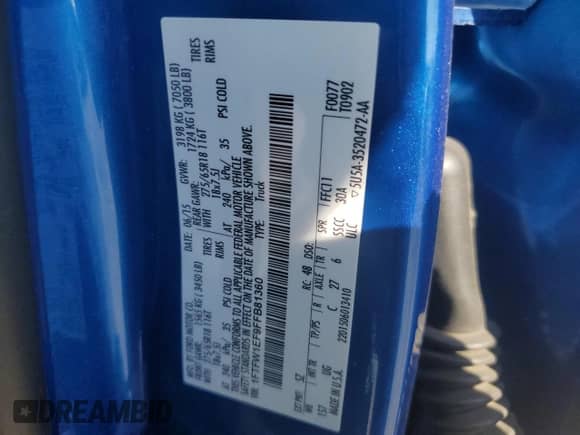 2015 Ford F-150 XLT z VIN 1FTFW1EF9FFB81360, wystawiony jako Copart lot #86515585 z przebiegiem 110 110 mil mil oraz Czysty tytuł • Clean title. Historia ofert i sprzedaży dostępna na DreamBid. Obrazek 12.