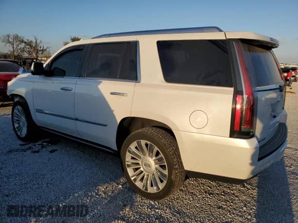 2018 Cadillac Escalade Platinum with VIN 1GYS4DKJ8JR243041, listed as a Copart auction lot 44907505 with 46,763 mi miles and Salvage title. Bid and sale history available at DreamBid. Image 2.