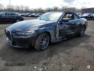 2022 BMW 4 Series 430i with VIN WBA23AT02NCH83569, listed as a Copart auction lot 53329575 with Not provided miles and Salvage title. Bid and sale history available at DreamBid. Image 1.