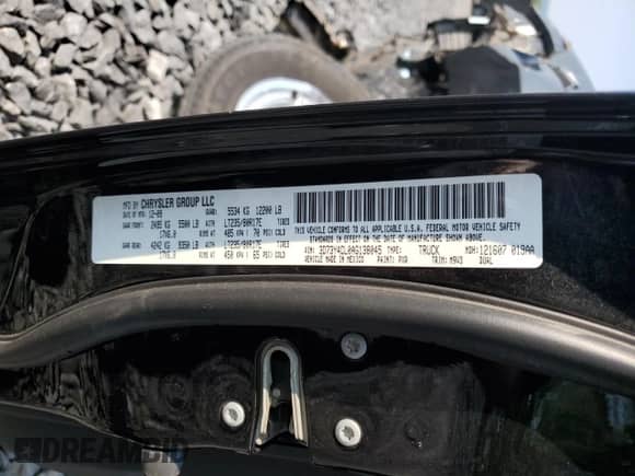 2010 Dodge 3500 SLT with VIN 3D73Y4CL0AG138045, listed as a Copart auction lot 60417855 with 72,779 mi miles and Salvage title. Bid and sale history available at DreamBid. Image 12.