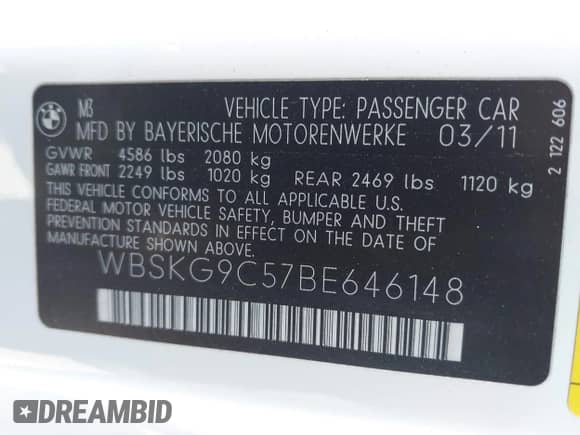 2011 BMW M3 z VIN WBSKG9C57BE646148, wystawiony jako IAAI lot #41559675 z przebiegiem 90 333 mil mil oraz . Historia ofert i sprzedaży dostępna na DreamBid. Obrazek 9.