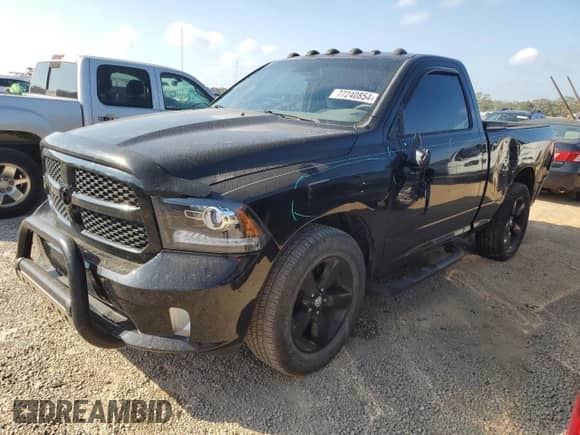 2014 Ram 1500 Tradesman with VIN 3C6JR6AT9EG238168, listed as a Copart auction lot 77240854 with 265,293 mi miles and Salvage title. Bid and sale history available at DreamBid. Image 1.