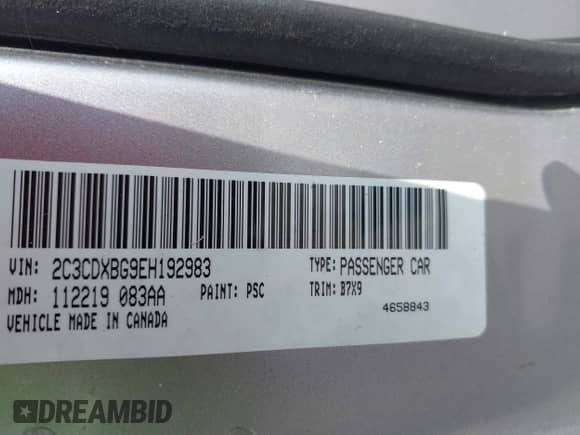 2014 Dodge Charger SE z VIN 2C3CDXBG9EH192983, wystawiony jako IAAI lot #43553133 z przebiegiem 124 512 mil mil oraz . Historia ofert i sprzedaży dostępna na DreamBid. Obrazek 9.