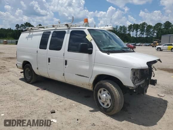 2012 Ford Econoline Cargo Commercial with VIN 1FTNE1EW0CDB17570, listed as a Copart auction lot 65319155 with 250,421 mi miles and Salvage title. Bid and sale history available at DreamBid. Image 4.
