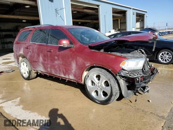 2014 Dodge Durango Limited with VIN 1C4SDJDT2EC358987, listed as a Copart auction lot 48870855 with 157,246 mi miles and Salvage title. Bid and sale history available at DreamBid. Image 4.