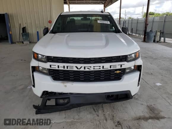 2021 Chevrolet Silverado 1500 Custom с VIN 1GCRWBEH6MZ115879, выставлен на аукционе Copart как лот 74552314 с пробегом Не указан миль и Списание • Salvage title. История ставок и продаж доступна на DreamBid. Изображение 5.