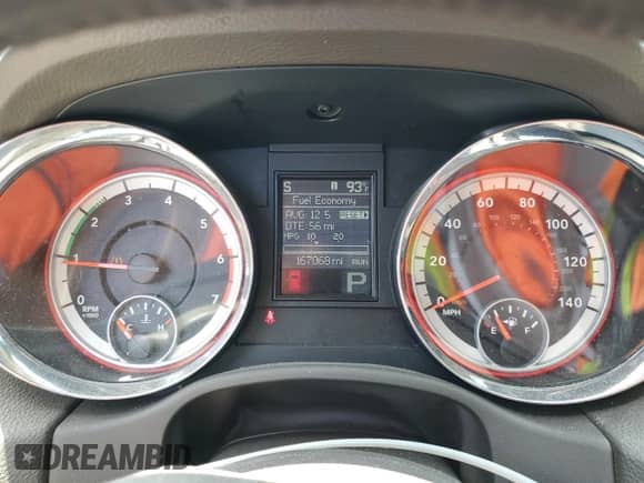 2013 Dodge Durango Crew with VIN 1C4SDHDT3DC679153, listed as a Copart auction lot 54472645 with 167,068 mi miles and Salvage title. Bid and sale history available at DreamBid. Image 9.