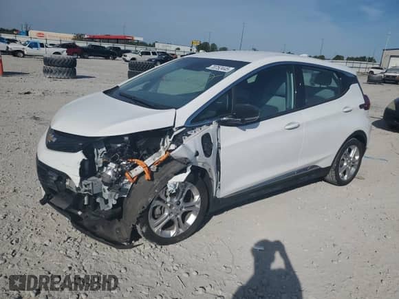 2021 Chevrolet Bolt EV LT with VIN 1G1FY6S07M4114734, listed as a Copart auction lot 70752445 with 27,672 mi miles and Salvage title. Bid and sale history available at DreamBid. Image 1.