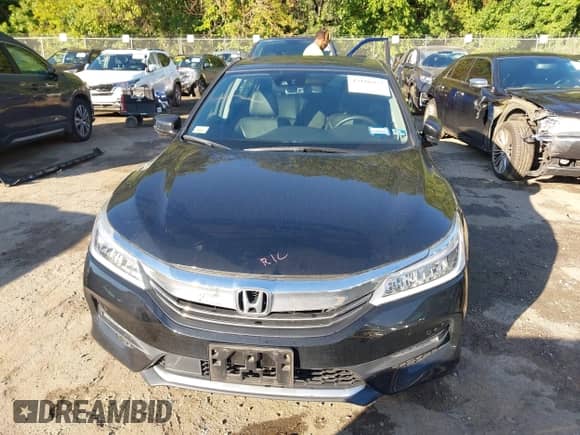 2016 Honda Accord Touring with VIN 1HGCR3F97GA028247, listed as a IAAI auction lot 43186922 with 54,145 mi miles and . Bid and sale history available at DreamBid. Image 12.