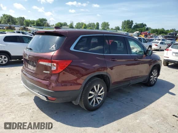 2019 Honda Pilot EX-L z VIN 5FNYF6H40KB029000, wystawiony jako Copart lot #61974395 z przebiegiem 86 982 mil mil oraz Szkoda całkowita • Salvage title. Historia ofert i sprzedaży dostępna na DreamBid. Obrazek 3.