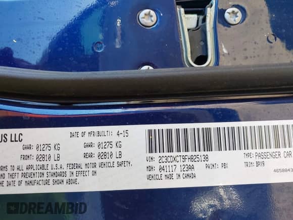 2015 Dodge Charger RT с VIN 2C3CDXCT9FH825138, выставлен на аукционе IAAI как лот 43491724 с пробегом 88 997 миль миль и . История ставок и продаж доступна на DreamBid. Изображение 9.