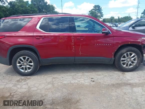2020 Chevrolet Traverse LT with VIN 1GNERHKW6LJ296465, listed as a IAAI auction lot 42566508 with 77,678 mi miles and . Bid and sale history available at DreamBid. Image 14.