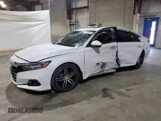 2022 Honda Accord Touring с VIN 1HGCV2F9XNA012160, выставлен на аукционе Copart как лот 61903635 с пробегом 25 792 миль миль и Списание • Salvage title. История ставок и продаж доступна на DreamBid. Изображение 1.