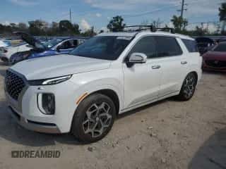 2022 Hyundai Palisade Calligraphy с VIN KM8R74HE6NU397770, выставлен на аукционе Copart как лот 72121894 с пробегом 44 687 миль миль и Списание • Salvage title. История ставок и продаж доступна на DreamBid. Изображение 1.