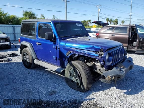 2018 Jeep Wrangler Sport with VIN 1C4GJXAG2JW280163, listed as a Copart auction lot 83984915 with 73,303 mi miles and Salvage title. Bid and sale history available at DreamBid. Image 4.