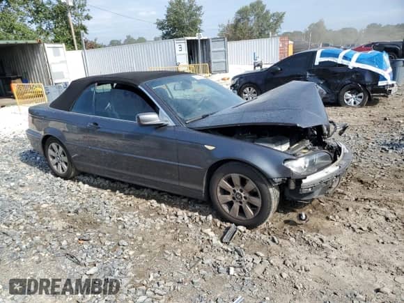 2005 BMW 3 Series 325Ci with VIN WBABW33425PL35764, listed as a Copart auction lot 80897025 with 257,289 mi miles and Salvage title. Bid and sale history available at DreamBid. Image 4.