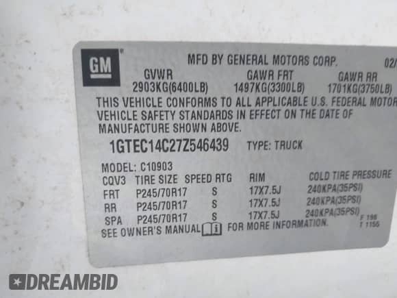 2007 GMC Sierra 1500 Work Truck с VIN 1GTEC14C27Z546439, выставлен на аукционе IAAI как лот 42151757 с пробегом 91 миль миль и . История ставок и продаж доступна на DreamBid. Изображение 9.