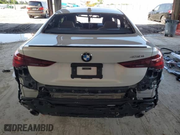 2026 BMW 4 Series 430i with VIN WBA43DA01TCV25874, listed as a Copart auction lot 70141175 with Not provided miles and Salvage title. Bid and sale history available at DreamBid. Image 6.