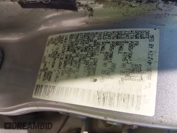 2003 Nissan Frontier XE with VIN 1N6ED29X13C407962, listed as a IAAI auction lot 42850762 with 303,682 mi miles and . Bid and sale history available at DreamBid. Image 9.