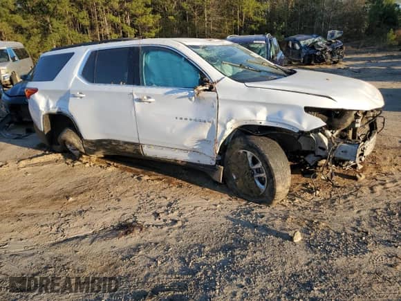 2020 Chevrolet Traverse LT Cloth z VIN 1GNERMKW8LJ170505, wystawiony jako Copart lot #41457505 z przebiegiem Nie podano mil oraz Szkoda całkowita • Salvage title. Historia ofert i sprzedaży dostępna na DreamBid. Obrazek 4.