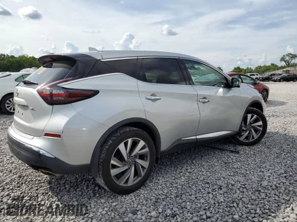 2021 Nissan Murano SL with VIN 5N1AZ2CJ8MC120039, listed as a Copart auction lot 60817175 with 76,427 mi miles and Salvage title. Bid and sale history available at DreamBid. Image 3.