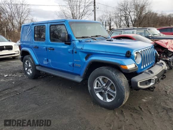 2022 Jeep Wrangler Unlimited Sahara z VIN 1C4HJXEG3NW246088, wystawiony jako Copart lot #50167185 z przebiegiem 16 074 mil mil oraz Nie do naprawy • Non repairable. Historia ofert i sprzedaży dostępna na DreamBid. Obrazek 4.