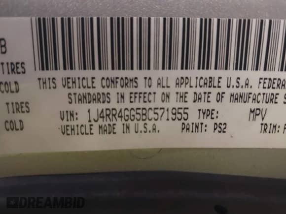 2011 Jeep Grand Cherokee 70th Anniversary with VIN 1J4RR4GG5BC571955, listed as a IAAI auction lot 42142924 with 251,814 mi miles and . Bid and sale history available at DreamBid. Image 9.