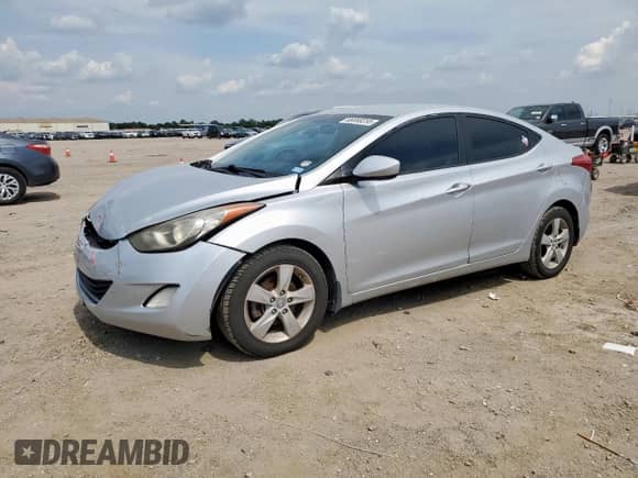 2013 Hyundai Elantra GLS z VIN KMHDH4AE2DU942363, wystawiony jako Copart lot #69069255 z przebiegiem 168 363 mil mil oraz Szkoda całkowita • Salvage title. Historia ofert i sprzedaży dostępna na DreamBid. Obrazek 1.