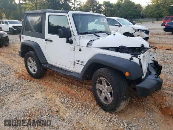 2017 Jeep Wrangler Sport with VIN 1C4AJWAG6HL612004, listed as a Copart auction lot 52584185 with 87,583 mi miles and Salvage title. Bid and sale history available at DreamBid. Image 4.