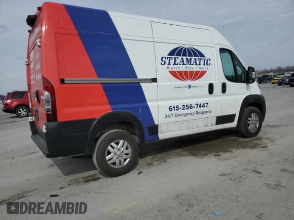 2021 Ram ProMaster Cargo z VIN 3C6LRVBG2ME521106, wystawiony jako Copart lot #46883705 z przebiegiem 61 394 mil mil oraz Szkoda całkowita • Salvage title. Historia ofert i sprzedaży dostępna na DreamBid. Obrazek 3.