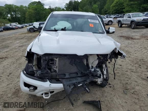 2021 Ram 1500 Big Horn z VIN 1C6SRFBT8MN734958, wystawiony jako Copart lot #58760045 z przebiegiem Nie podano mil oraz Szkoda całkowita • Salvage title. Historia ofert i sprzedaży dostępna na DreamBid. Obrazek 5.