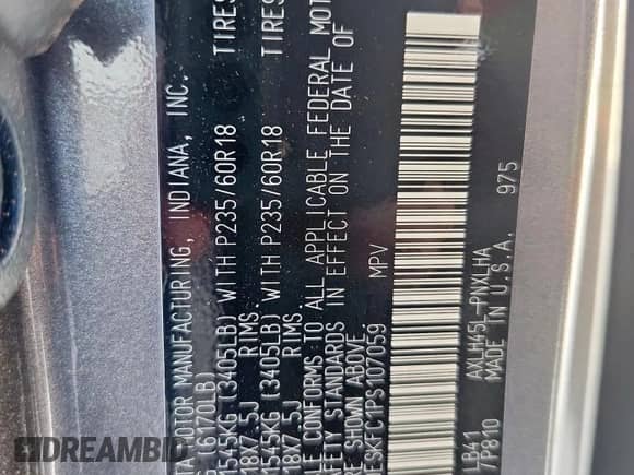 2023 Toyota Sienna Platinum с VIN 5TDESKFC1PS107059, выставлен на аукционе Copart как лот 59583485 с пробегом Не указан миль и Списание • Salvage title. История ставок и продаж доступна на DreamBid. Изображение 13.