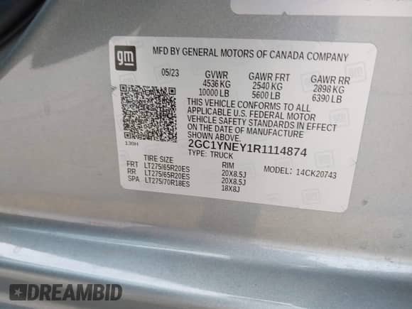 2024 Chevrolet Silverado 2500HD LT z VIN 2GC1YNEY1R1114874, wystawiony jako IAAI lot #42753597 z przebiegiem 56 169 mil mil oraz . Historia ofert i sprzedaży dostępna na DreamBid. Obrazek 9.