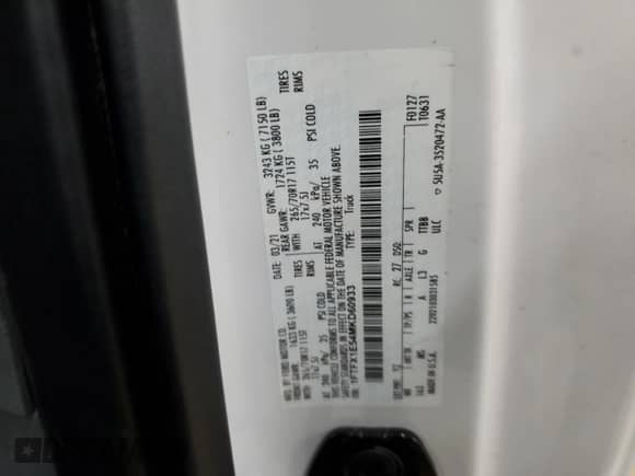 2021 Ford F-150 XL z VIN 1FTFX1E54MKD60933, wystawiony jako Copart lot #84919095 z przebiegiem 173 508 mil mil oraz Czysty tytuł • Clean title. Historia ofert i sprzedaży dostępna na DreamBid. Obrazek 12.